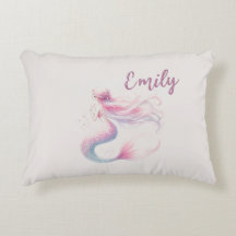 Personlig Rosa Sjöjungfru Pillow