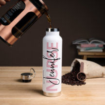 Personlig Rosa Sjuksköterska Typografi