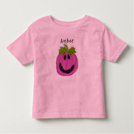 Personlig Rosa Småbarn Halloween T-Shirt