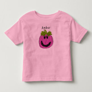Personlig Rosa Småbarn Halloween T-Shirt