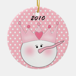 Personlig Rosa Snö Princess Ornament