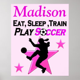 PERSONLIG ROSA SOCCER PLAYER POSTER
