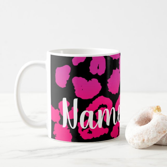 Personlig Rosa Spoted Design Coffee Mugg, Kopp (Med munk)