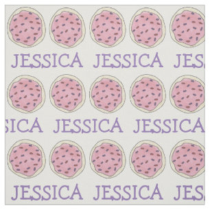 Personlig Rosa Sugar Cookie w/ Sprinkles Fabric Tyg