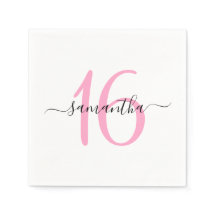 Personlig Rosa Sweet 16