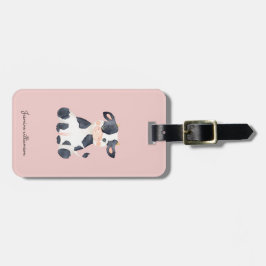 Personlig rosa trendig vattenfärgsko bagagebricka