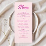 Personlig Rosa Tropical Bat mitzvah Party Menu Meny<br><div class="desc">Placera gästerna i stil med dessa Bat mitzvah menyer för tropisk rosa. Utformningen har grönt handflatan löv,  en David-stjärna på baksidan och en rosa personlig som firar din Bat mitzvah flicka. Ange Verktyg i Zazzle Design om du vill göra ändringar.</div>