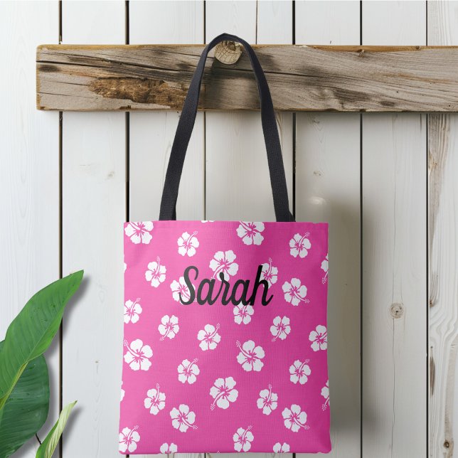 Personlig Rosa Tropical Blommigt Tygkasse (Skapare uppladdad)