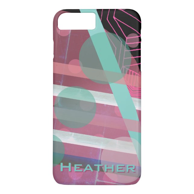 Personlig/Rosa & Turkos/Abstrakt Design Case-Mate iPhone Skal (Baksida)
