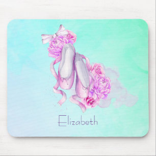Personlig Rosa Watercolor Ballet Tofflor Musmatta