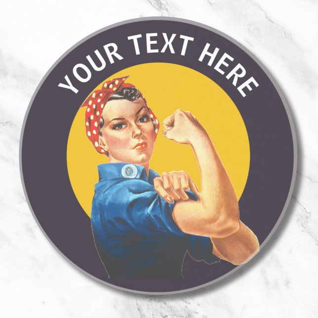 Personlig Rosie, Riveter Anpassningsbar Vintage Underlägg (Rosie the Riveter Custom Coaster)