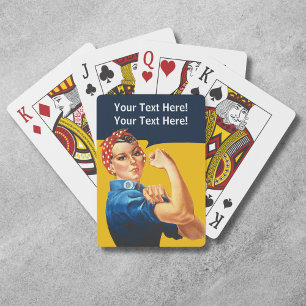 Personlig Rosie the Riveter Vintage Retro Casinokort
