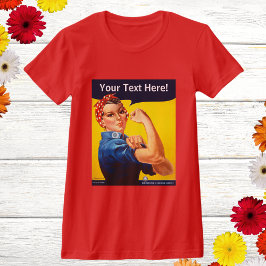 Personlig Rosie the Riveter Vintage WW2 Anpassning T Shirt