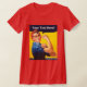 Personlig Rosie the Riveter Vintage WW2 Anpassning T Shirt (Laydown)