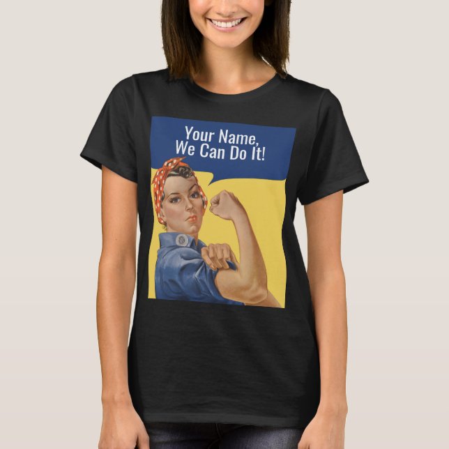 Personlig Rosie the riveter women tshirts (Framsida)