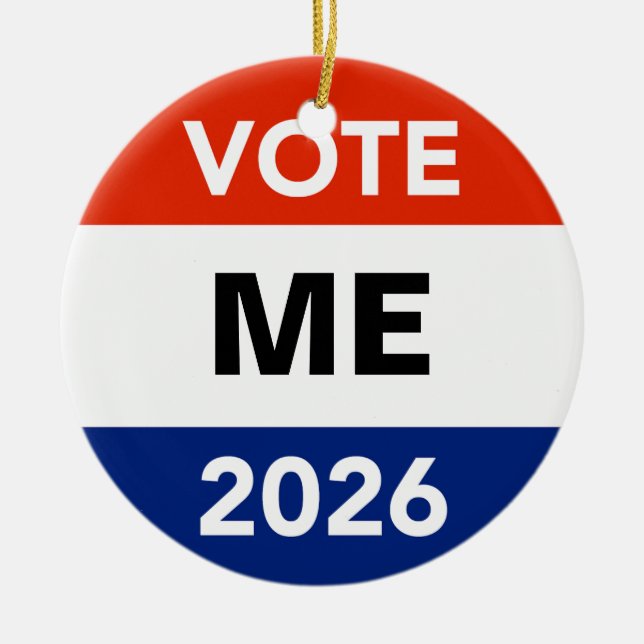 Personlig röst 2026 Mid-term valkampanj Julgransprydnad Keramik (Framsidan)