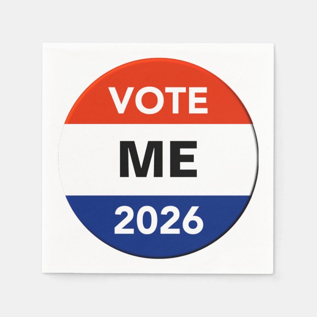 Personlig röst 2026 Mid-term valkampanj Pappersservett (Framsidan)