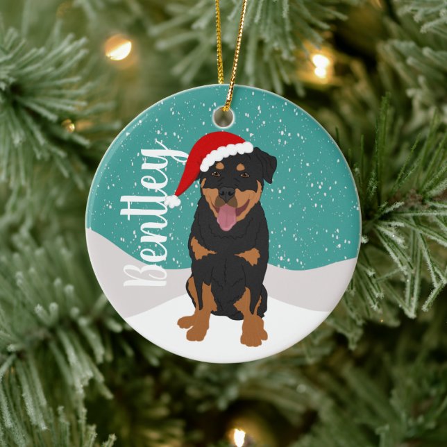 Personlig Rottweiler Ceramic Ornament (Träd)