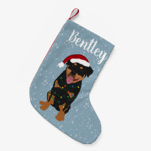 Personlig Rottweiler Liten Julstrumpa