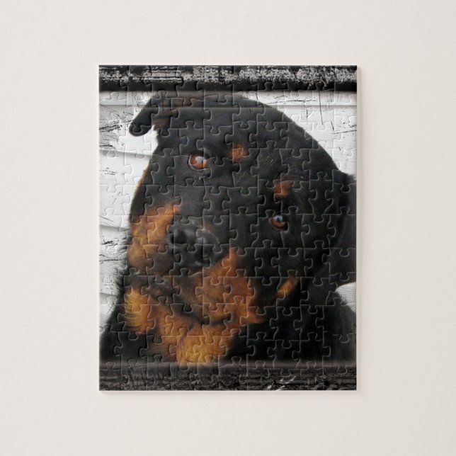Personlig rottweiler pussel (Vertikal)