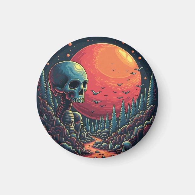"Personlig Round Magnet - Anpassningsbar Photo or  (Framsidan)