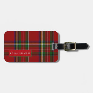 Personlig Royal STEWART Tartan Manar Luggage Tag Bagagebricka