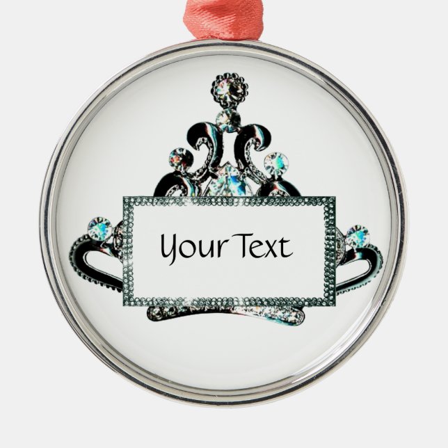 Personlig Royal Tiara Julgransprydnad Metall (Framsidan)