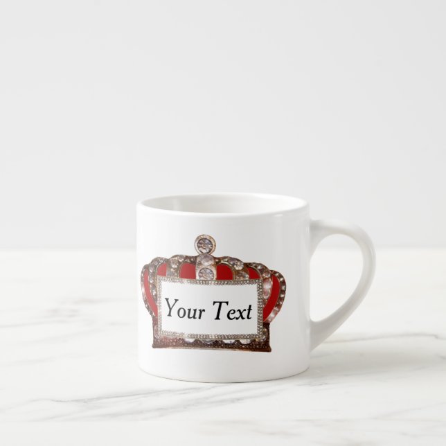 Personlig "Royalet Krona" Espressomugg (Höger)