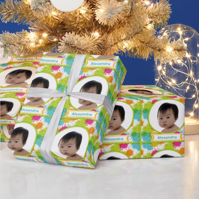 Personlig Royalty Baby Photo Wrapping Papper Presentpapper (Helgdagar)