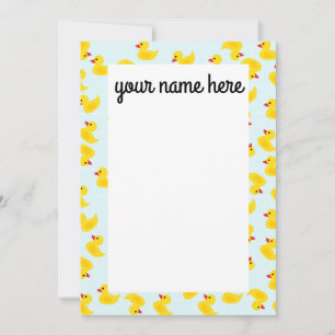 Personlig Rubber Ducky Notecards Tack Kort