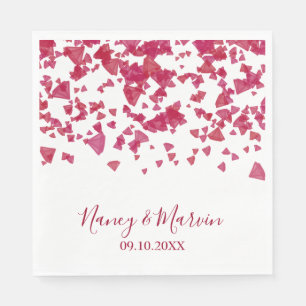 Personlig Ruby Confetti 40-årsdagen Party Pappersservett