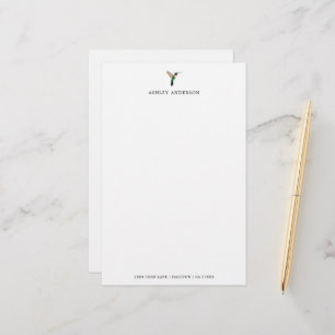 Personlig Ruby-throated Hummingbird Brevpapper
