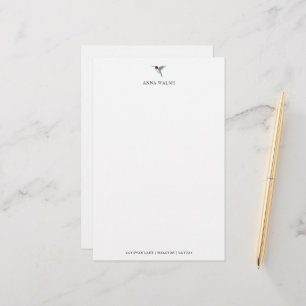 Personlig Ruby-throated Hummingbird Brevpapper