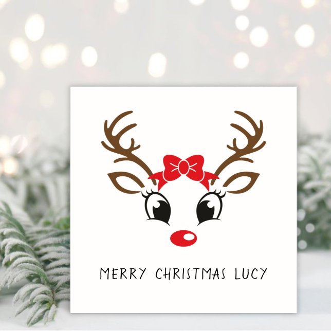 Personlig Rudolf julkort Helgdag Card (Skapare uppladdad)