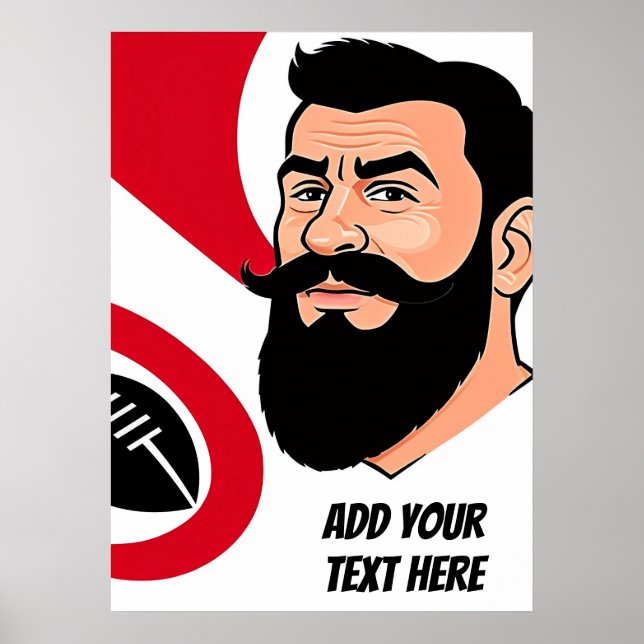 Personlig Rugby Art Poster (Framsidan)