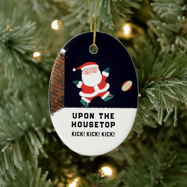 Personlig Rugby Collecsible Ceramic Ornament (Träd)
