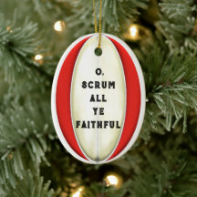 Personlig Rugby Gift Ceramic Ornament