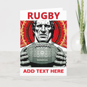 Personlig Rugby-hälsningskort Helgkort