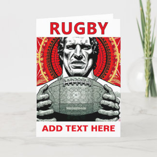 Personlig Rugby-hälsningskort Helgkort