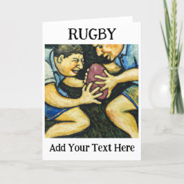 Personlig Rugby-hälsningskort Helgkort