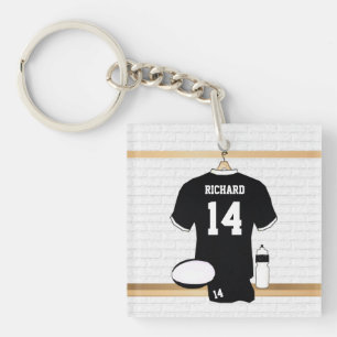 Personlig Rugby Jersey Black and White