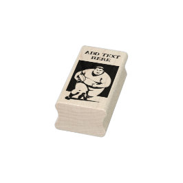 Personlig Rugby Player - Wood Art Frimärke Stämpel