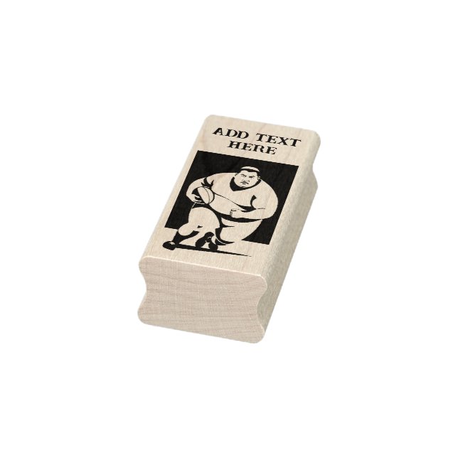 Personlig Rugby Player - Wood Art Frimärke Stämpel (Stämpel)