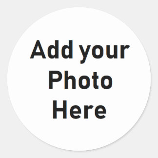 Personlig Runda fotopatset Runt Klistermärke