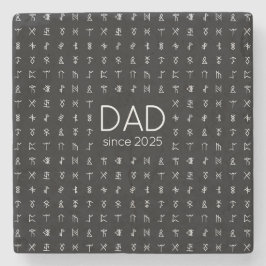 Personlig Runic Symbols Stone Underlägg för Pappor