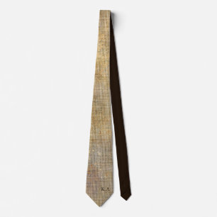 Personlig Rustic Beige Guld Linen Struktur Slips