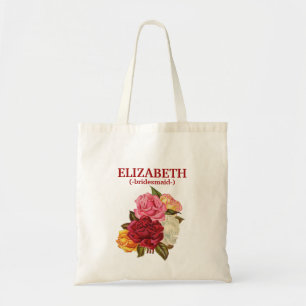 Personlig Rustic Blommigt Bridesmaid Tygkasse