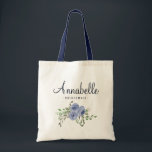 Personlig Rustic Blommigt Navy Blue Bridesmaid Tygkasse<br><div class="desc">Personlig Rustic Blommigt Navy Blue Bridesmaid Tote Bag Underbar gåva till brudgummar,  blomflickor,  budens mamma och mor i brudgummen på bröllopsdagen,  repetitionsmiddag eller förlovningsfest.</div>
