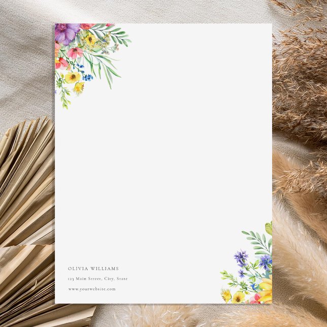 Personlig Rustic Blommigt Stationery Papper (Skapare uppladdad)
