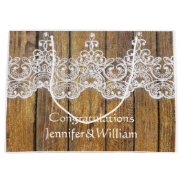 Personlig Rustic Bröllop Birthday Wooden, Snöre